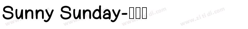 Sunny Sunday字体转换
